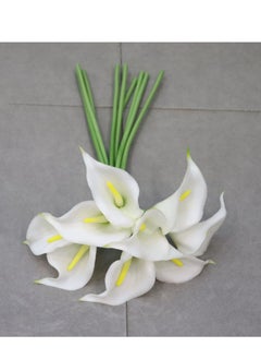 Generic 8 Pcs Artificial Flowers Real Touch Calla Lily Artificial Plants Fake Flowers Floral Bouquet for Home Parties Wedding Event Decor  - Image 4