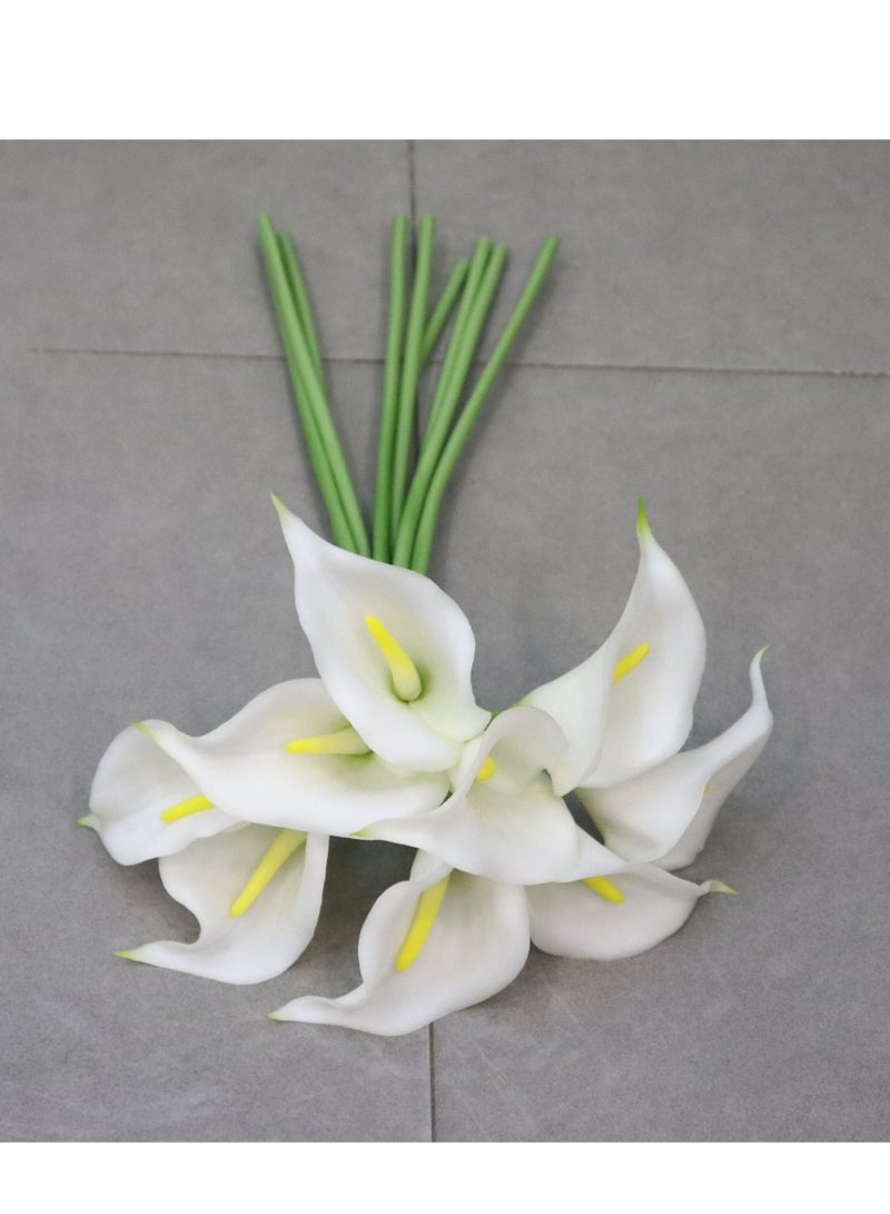 8 قطع زهور اصطناعية تعمل باللمس الحقيقي زنبق الكالا نباتات اصطناعية زهور وهمية باقة زهور للمنزل وحفلات الزفاف وديكور المناسبات - Image 4