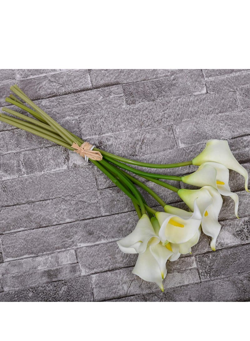 8 قطع زهور اصطناعية تعمل باللمس الحقيقي زنبق الكالا نباتات اصطناعية زهور وهمية باقة زهور للمنزل وحفلات الزفاف وديكور المناسبات - Image 5