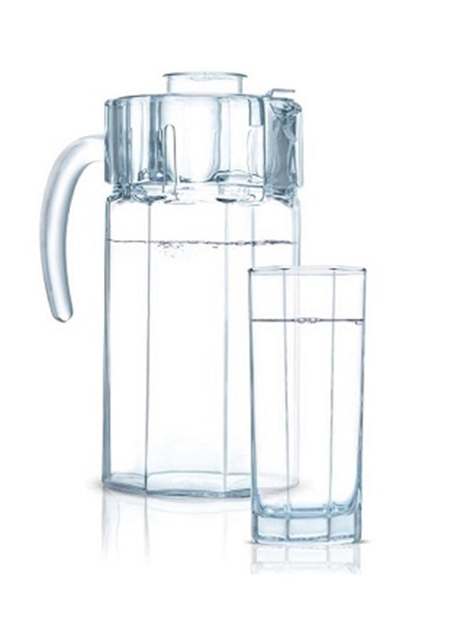 Luminarc Octime 7 Piece Glass Drink Set with Jug and Tumblers for Water, Juice, Soft Drinks, Iced Tea and Cold Beverages - Image 1