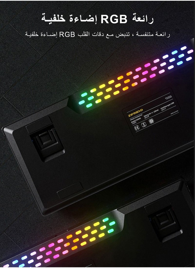 ULHYC - 63 Keys Bicolor RGB Gaming Mechanical Keyboard with Two-stage Kickstand & Ergonomic and Waterproof with Anti-ghosting keyboard Mini Gaming Keyboard High-performance keyboard for Gamers - Image 1