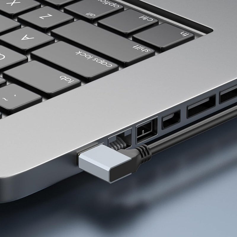 كابل تمديد USB 3.0 بموصلات زاوية قائمة، نقل بيانات بسرعة 5 جيجابت في الثانية للكاميرات والطابعات ولوحات المفاتيح ومشغلات الفلاش، سرعة نقل متوافقة مع الإصدارات السابقة للتحكم. - Image 5