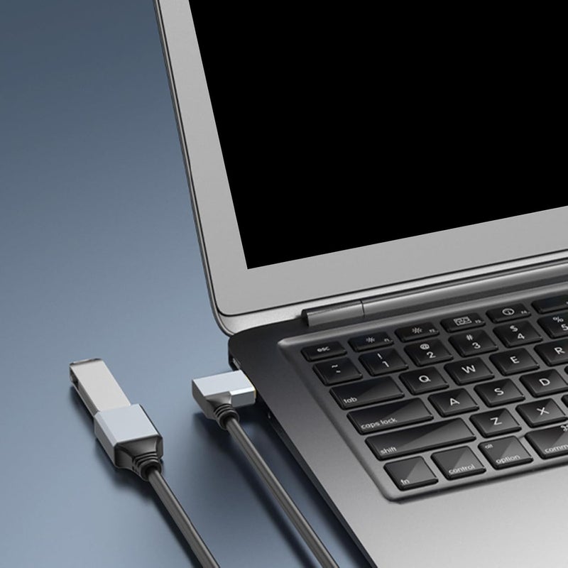 كابل تمديد USB 3.0 بموصلات زاوية قائمة، نقل بيانات بسرعة 5 جيجابت في الثانية للكاميرات والطابعات ولوحات المفاتيح ومشغلات الفلاش، سرعة نقل متوافقة مع الإصدارات السابقة للتحكم. - Image 4