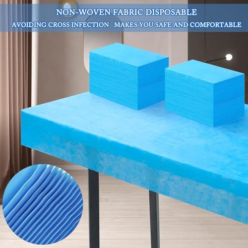 KUDIZE Disposable Non-Woven Bed Sheet for Hospital, Hotel, Spa and Beauty Parlor (Blue, 31 x 80 Inch) - Pack of 100 - Image 4