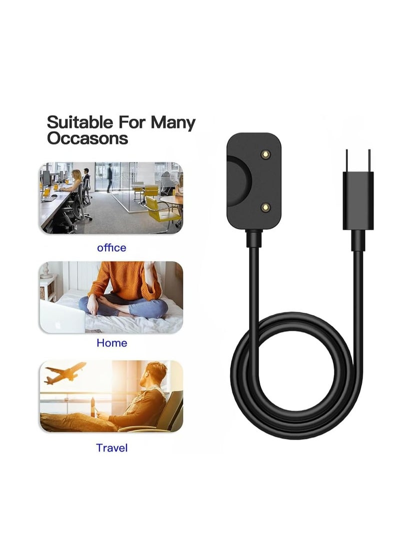 USB C Charger Cable Compatible with Samsung Fit3 Smart Watch - Replacement Charging Cable - Black - Image 5