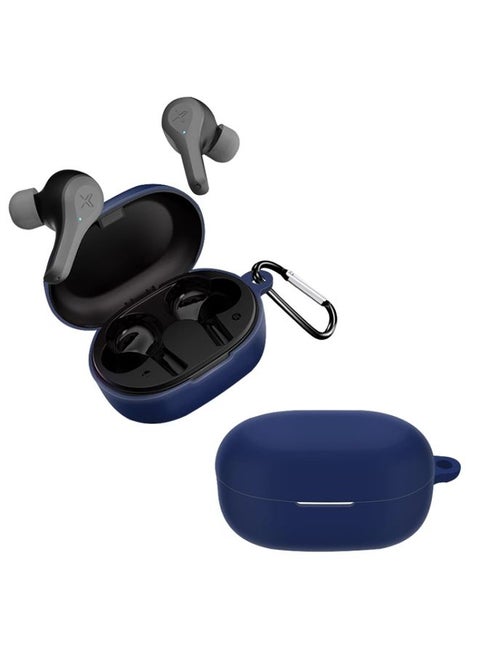 Case Cover For Edifier Xemal X5 Pure Color Wireless Bluetooth Earphone Silicone Case Dark Blue