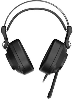 lecoo Lenovo HT405 3.5mm Jack+ USB On-Ear RGB LED Backlit Wired Gaming Headset Black  - Image 2