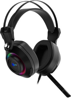 lecoo Lenovo HT405 3.5mm Jack+ USB On-Ear RGB LED Backlit Wired Gaming Headset Black  - Image 3
