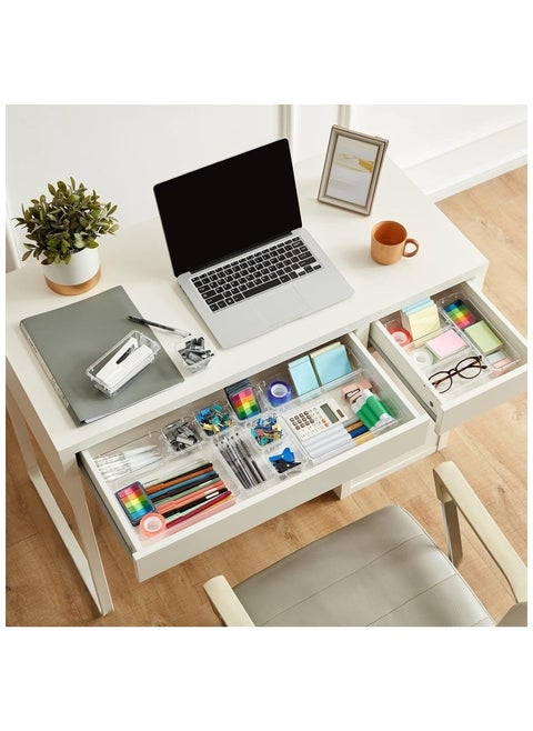 Acrylic Drawer Organizer 25 Trays Set, Durable Clear Plastic Long Lasting Space Saving Versatile Stackable Easily Wiped Non Slip and Perfect For Organizing Your Lifestyle