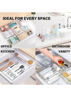 SPARK IT HOME Acrylic Drawer Organizer 25 Trays Set, Durable Clear Plastic Long Lasting Space Saving Versatile Stackable Easily Wiped Non Slip and Perfect For Organizing Your Lifestyle  - Image 4