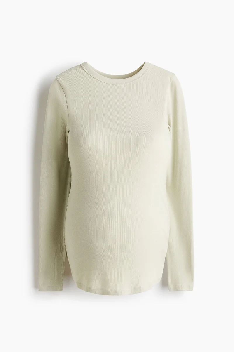 H&M  MAMA Ribbed jersey top for Women | Best Price UAE