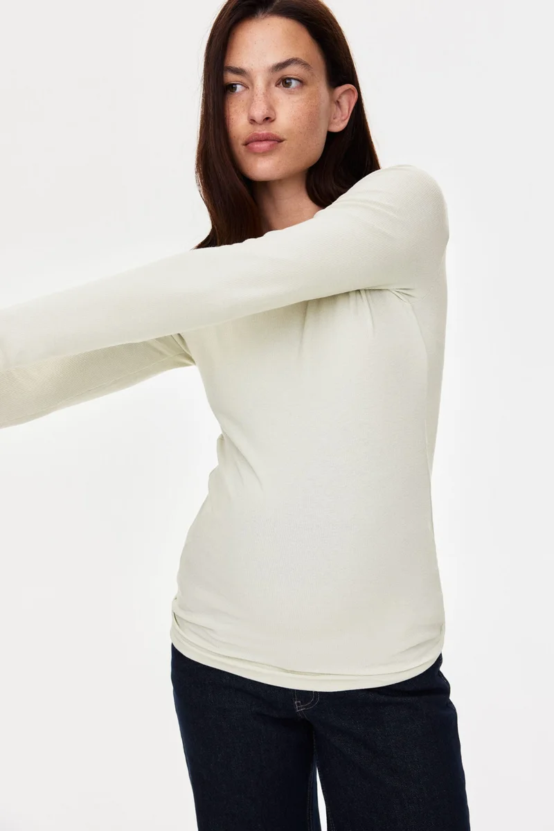 H&M MAMA Ribbed jersey top