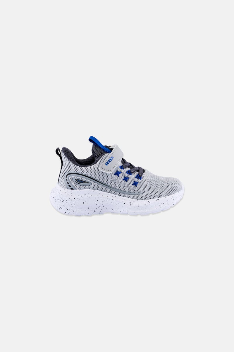 RBX Toddlers Boy Velcro Closure Running Shoes, Light Grey - Image 2