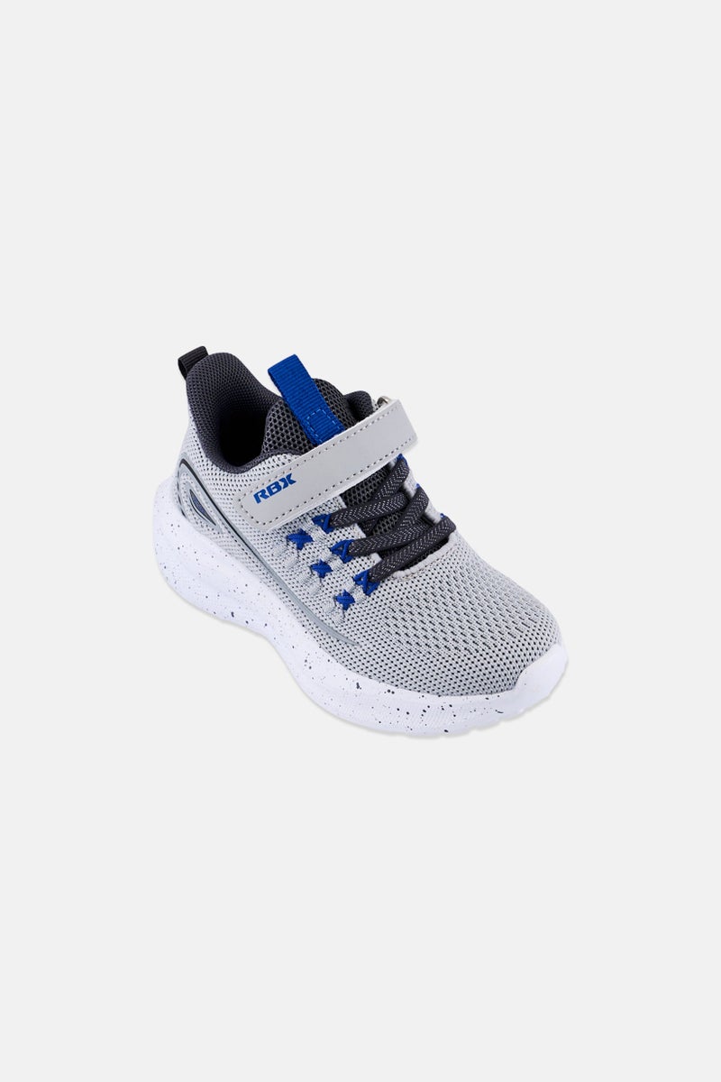 RBX Toddlers Boy Velcro Closure Running Shoes, Light Grey - Image 1