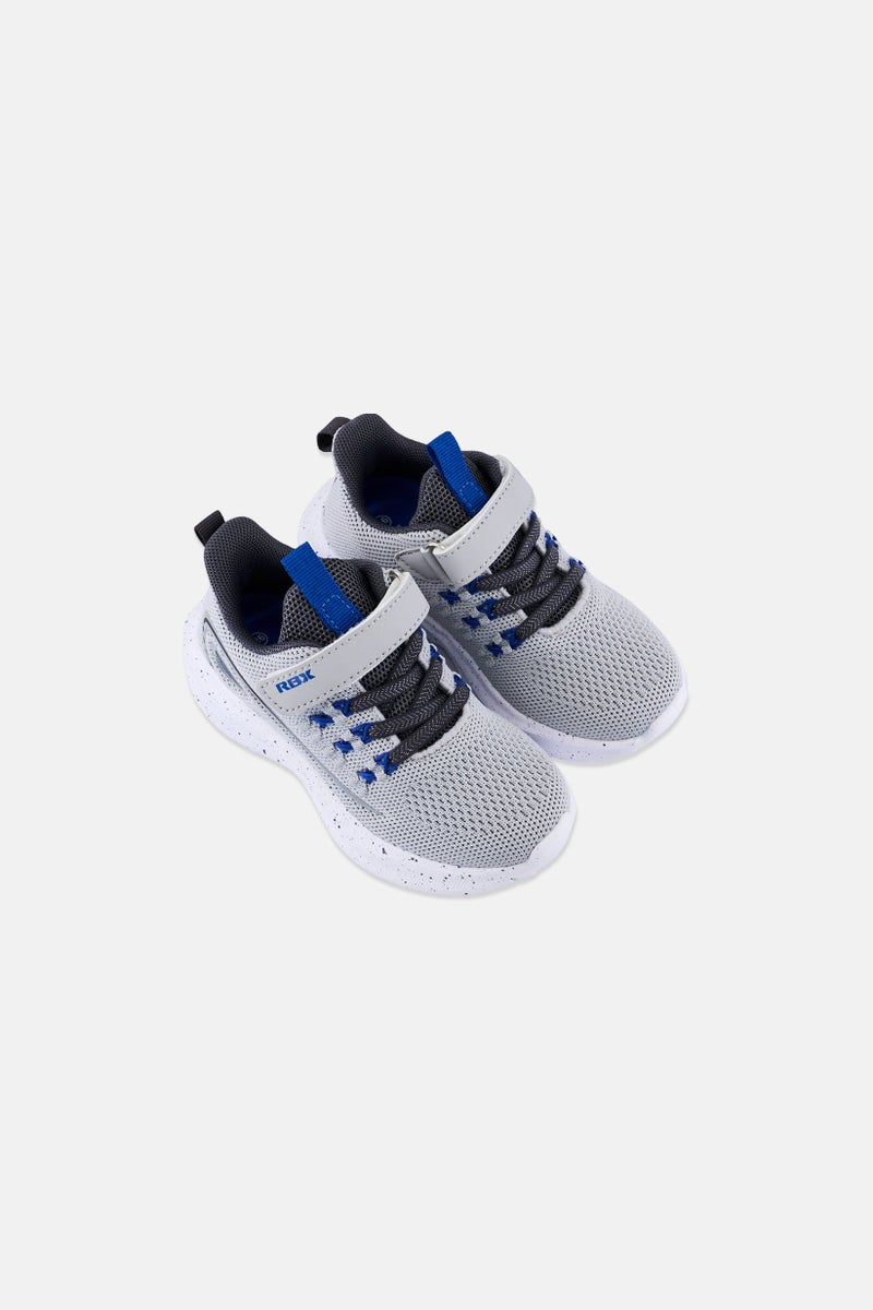 RBX Toddlers Boy Velcro Closure Running Shoes, Light Grey - Image 3