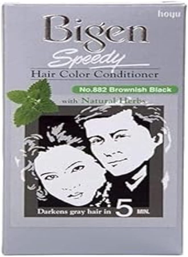 Bigen - Bigen Speedy Hair Color Conditioner No.882 Brownish Black 1pkt - Image 1