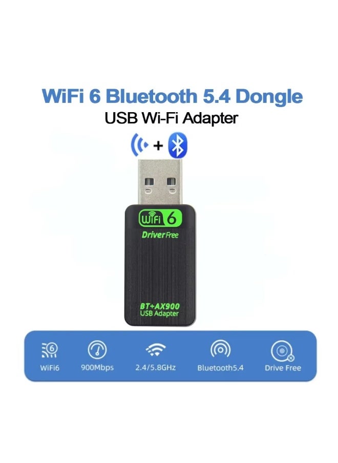 Generic Wifi 6 Bluetooth 5.4 Dongle Adapter AX900 900Mbps Dual Band 2.4G/5G  - Image 2