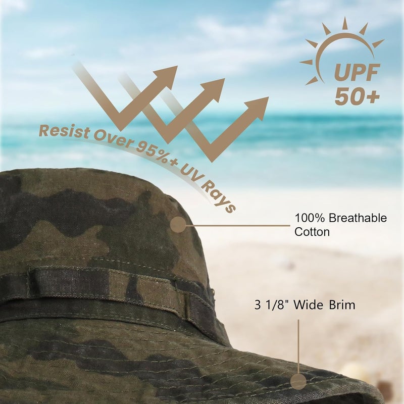 Phaiy Bucket Hat Wide Brim UV Protection Sun Hat Boonie Hats Fishing Hiking Safari Outdoor Hats for Men and Women - Image 2