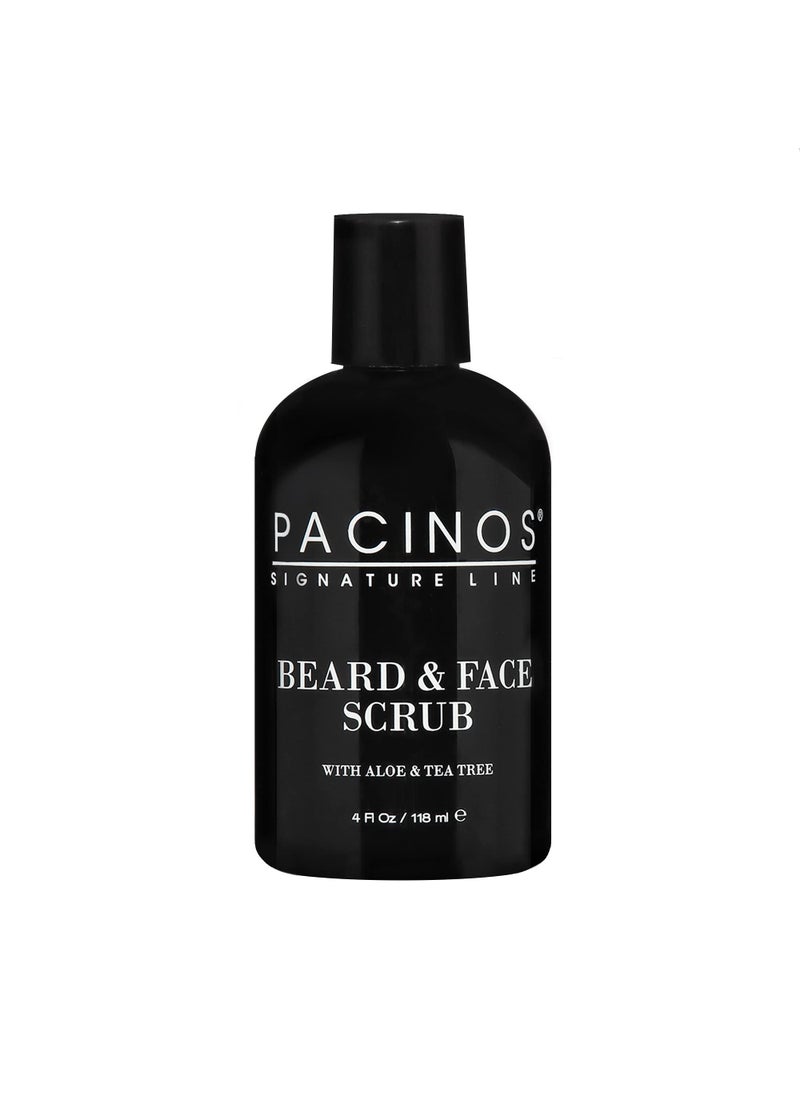 Pacinos Pacinos Shave System, Beard and Face Scrub, Men's Skin Care, Best Organic Natural Shampoo, Aloe Vera and Tea Tree Extract, Removes Impurities, 4 oz 