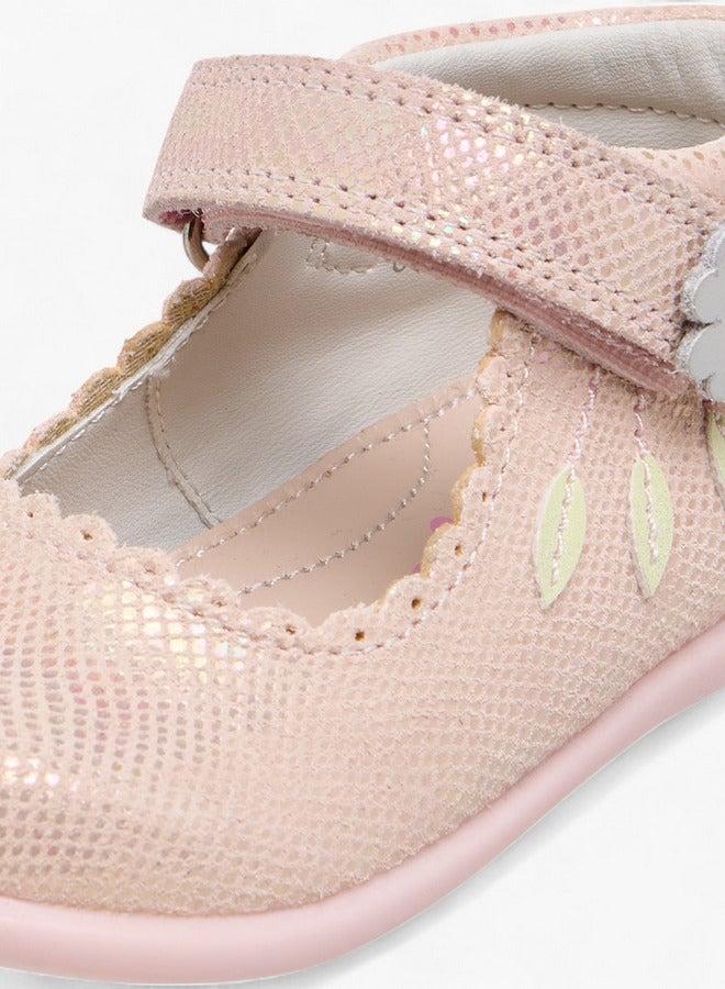 Barefeet Textured Mary Jane Shoes with Hook and Loop Closure - Image 4