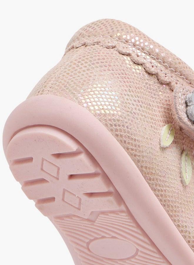 Barefeet Textured Mary Jane Shoes with Hook and Loop Closure - Image 5