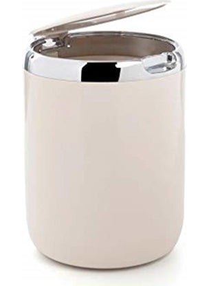 Primanova Pacific Plastic Garbage Bin with Lid, 3lt, 15.5 x 20 Cm, Beige  - Image 1