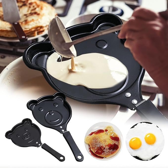 VIDORA Mini Egg Frying Pan | Non-Stick, Multi-Shape, Kids' Breakfast Snack Pan - Image 3