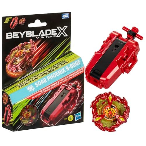 BeyBlade بيبلاد إكس سوار فينيكس 9-60GF مجموعة ديلوكس لإطلاق الخيط مع لعبة قمة دوارة من نوع الهجوم؛ هدية رائعة للأطفال من عمر 8 سنوات - Image 1