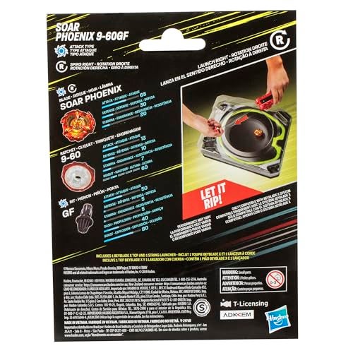 BeyBlade بيبلاد إكس سوار فينيكس 9-60GF مجموعة ديلوكس لإطلاق الخيط مع لعبة قمة دوارة من نوع الهجوم؛ هدية رائعة للأطفال من عمر 8 سنوات - Image 2