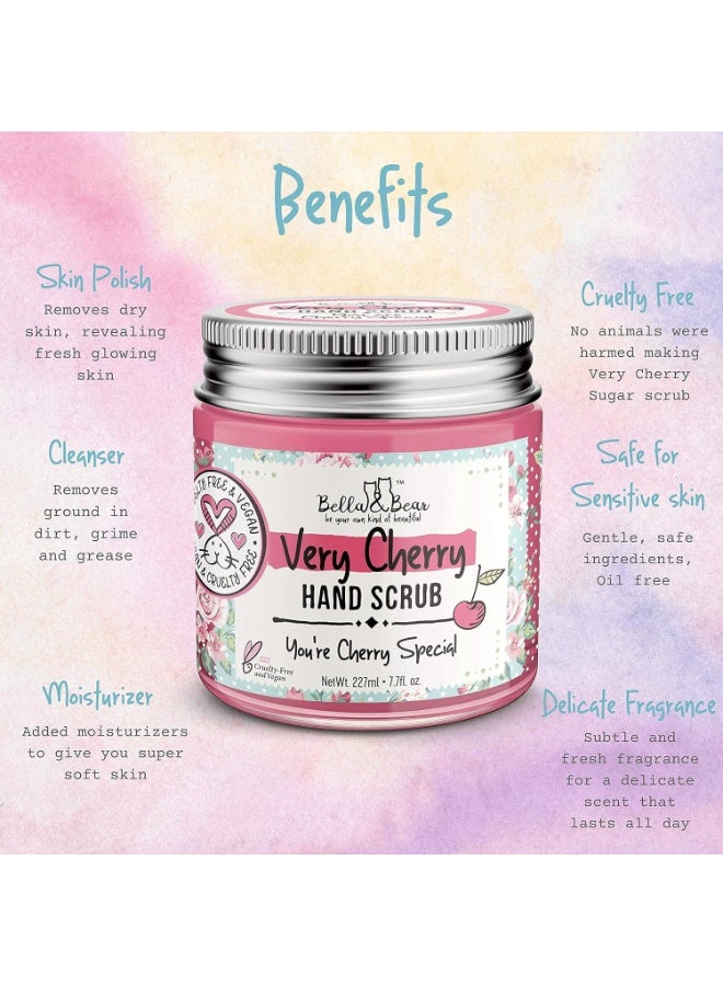 Bella and Bear Bella & Bear Very Cherry Hand Scrub, No Harmful Chemicals, Cruelty-Free, Vegan-Friendly Exfoliating, 6.7oz - Image 2