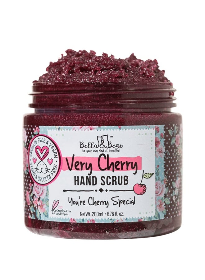Bella and Bear Bella & Bear Very Cherry Hand Scrub, No Harmful Chemicals, Cruelty-Free, Vegan-Friendly Exfoliating, 6.7oz - Image 1