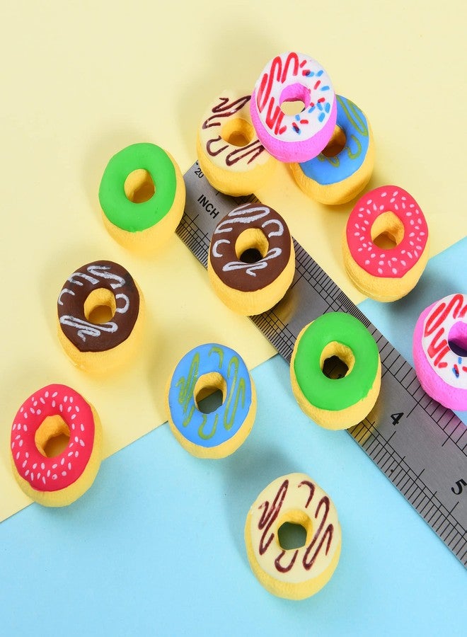 DOMG Donut Erasers for Kids, 24 Pieces 3D Cute Food Puzzle Mini Eraser, Cool Fun Take Apart Desk Pet Erasers for Girls - Image 3