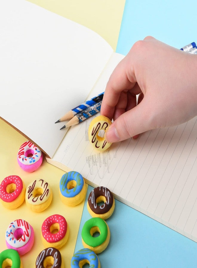 DOMG Donut Erasers for Kids, 24 Pieces 3D Cute Food Puzzle Mini Eraser, Cool Fun Take Apart Desk Pet Erasers for Girls - Image 5