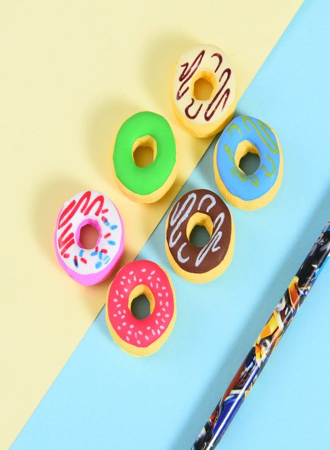 DOMG Donut Erasers for Kids, 24 Pieces 3D Cute Food Puzzle Mini Eraser, Cool Fun Take Apart Desk Pet Erasers for Girls - Image 2