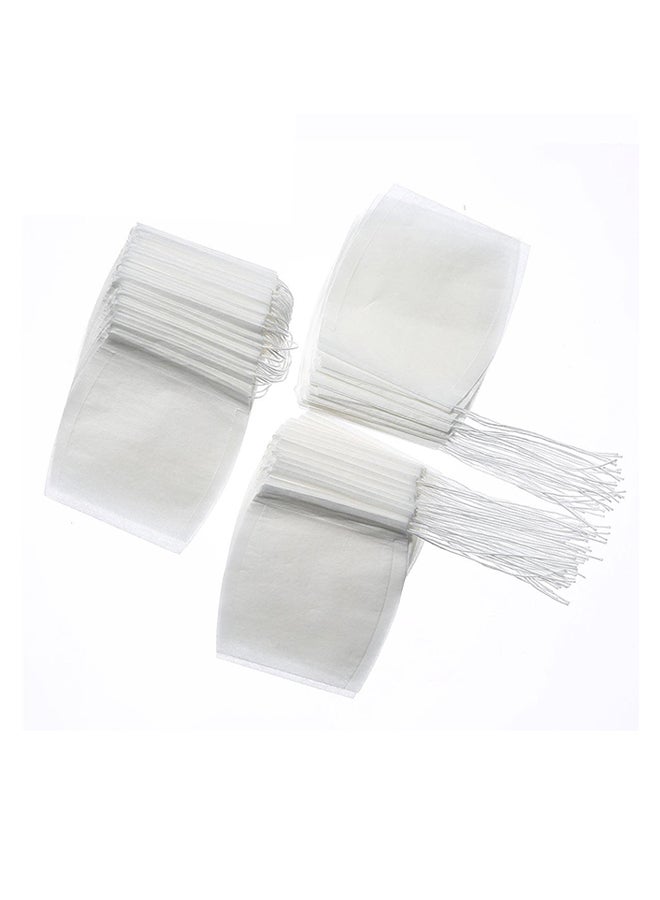 Pack Of 100 Disposable Tea Filter Bag White 5x7cm - Image 1