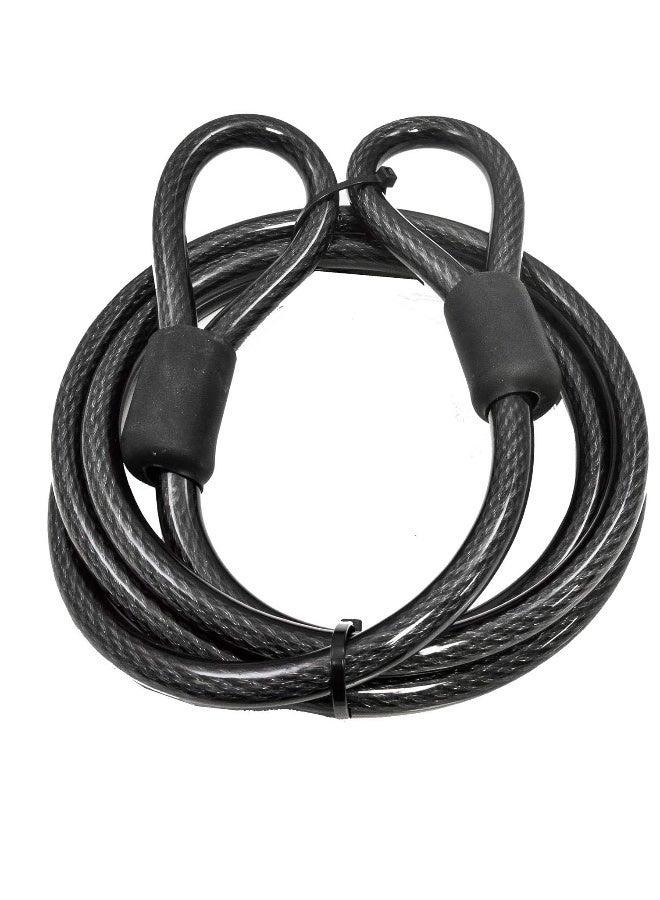 Generic Steel Cable with Loops, Bicycle Safety Cables, Thick Heavy Duty Security Viny Coated Flexible Steel Cable with Loop End, for Motorcycles, Ships, ladders, Doors and Equipment Lock Accessory Kits - Image 1