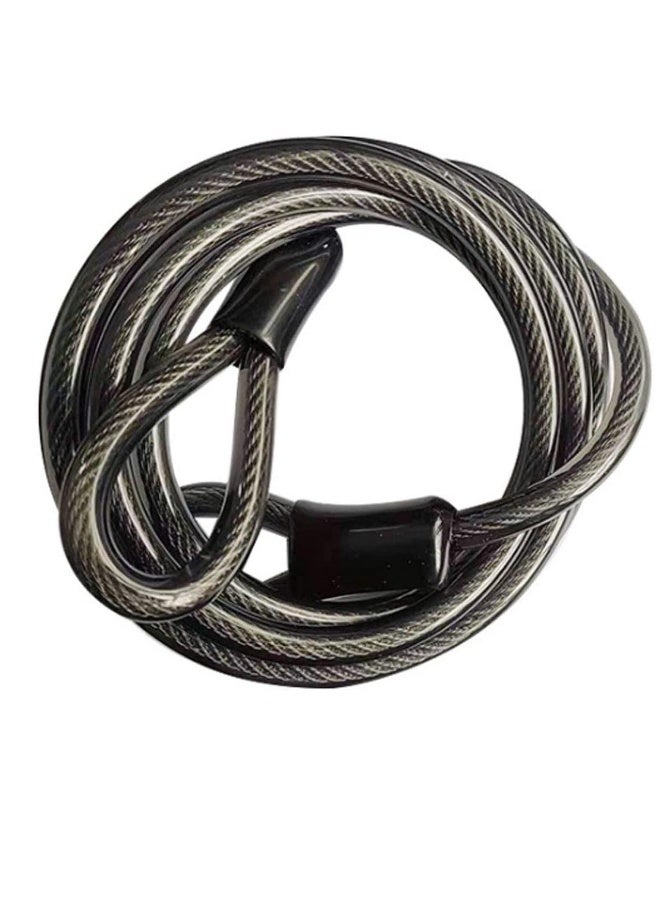 Generic Steel Cable with Loops, Bicycle Safety Cables, Thick Heavy Duty Security Viny Coated Flexible Steel Cable with Loop End, for Motorcycles, Ships, ladders, Doors and Equipment Lock Accessory Kits - Image 2