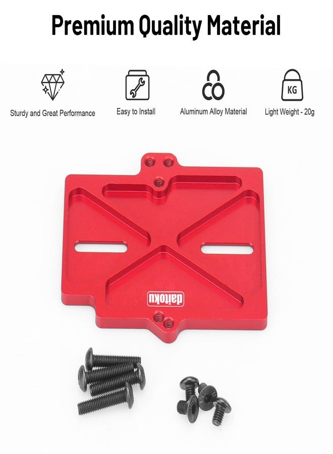 daitoku Aluminum ESC Mounting Plate RC Car Accessories for Traxxas Mini-Maxx 4WD RTR 1/16 RC Car (#107154-1) - Red - Image 2