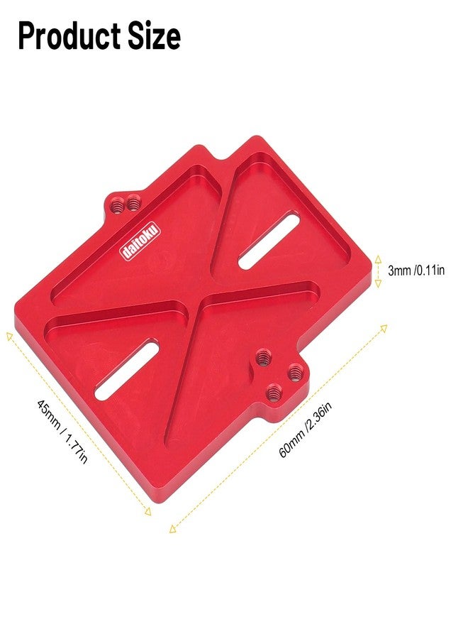 daitoku Aluminum ESC Mounting Plate RC Car Accessories for Traxxas Mini-Maxx 4WD RTR 1/16 RC Car (#107154-1) - Red - Image 4