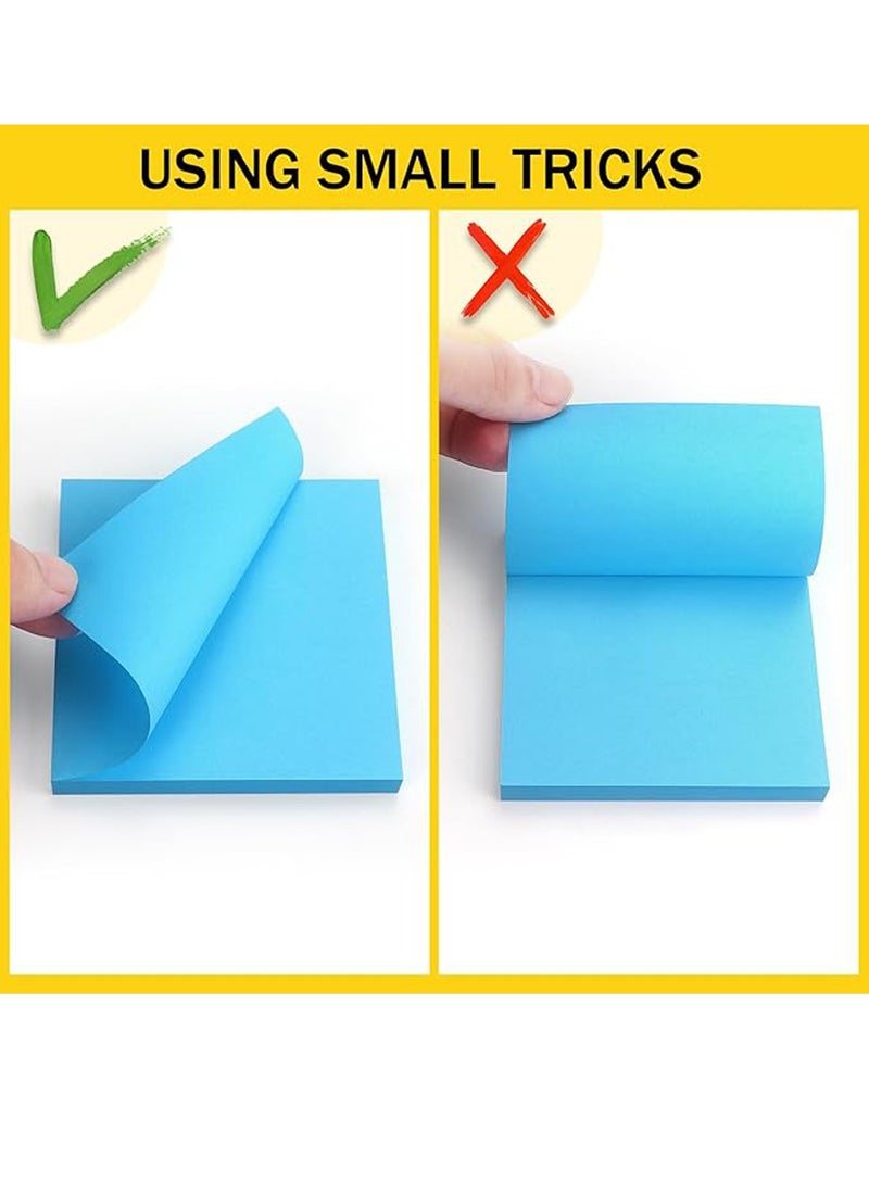 Generic 400 Piece Self Sticky Notes Set, Multicolour Post-It Sticky Message Notebook Bright Multi Colors Series Sticky Notes Memo Pads for Teacher Students Gifts School Office Supplies  - Image 5