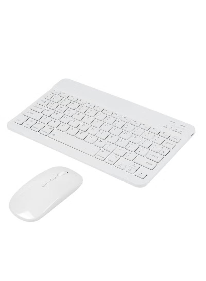 A ZONE Wireless Keyboard and Mouse Combo Bluetooth Keyboard Mouse Set with Rechargeable Battery White - Image 2