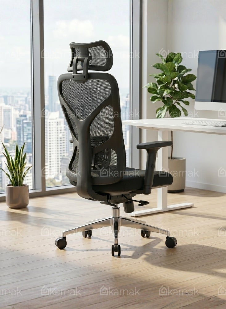 Karnak Model Jude High Back Office Chair, Executive Computer Office Chair - Advanced Ergonomics, High-Back, Breathable, Adjustable Lumbar Support - Image 2
