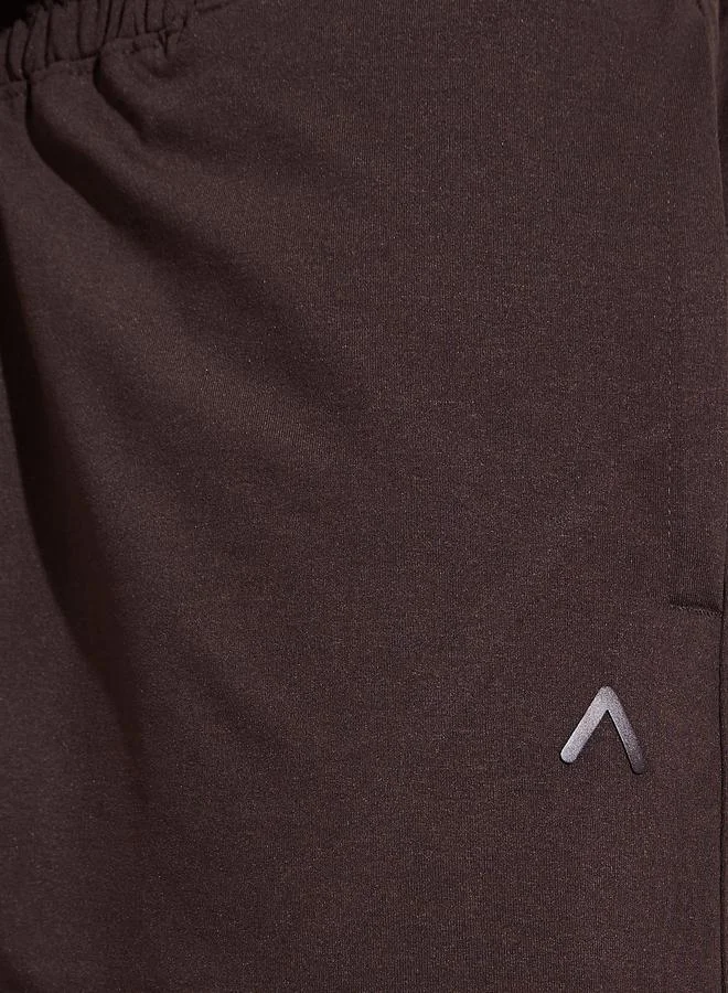 Styli  Brown Activewear Sports Shorts with Drawstring for Men | Best Price UAE
