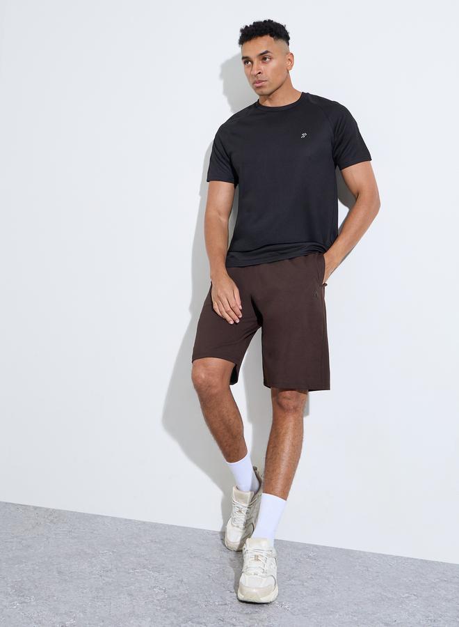 Styli Brown Activewear Sports Shorts with Drawstring - Image 2