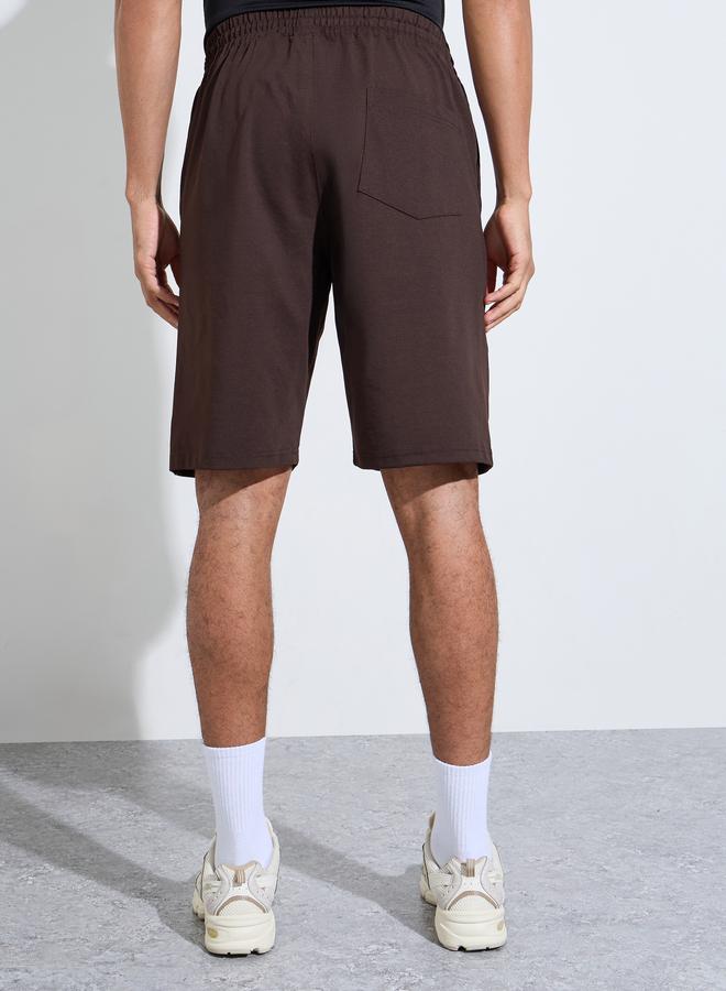 Styli Brown Activewear Sports Shorts with Drawstring - Image 4