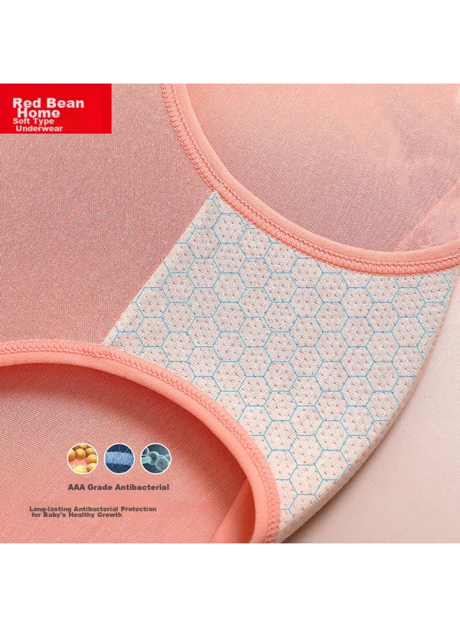 HOdo Home Hodohome Children's Underwear, Girls' 40s Modal 3a Antibacterial Crotch Triangle Shorts, For Older Girls, Underpants 002, Size 150  - Image 5