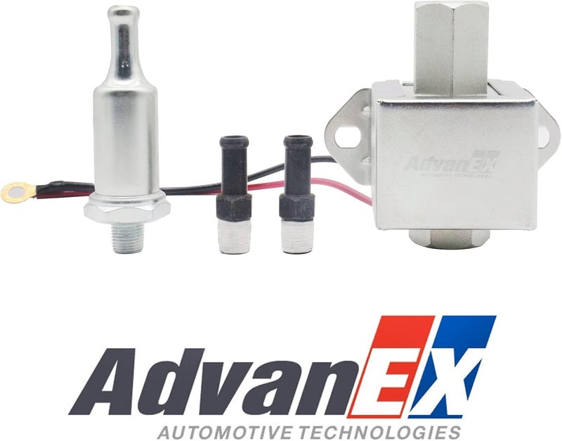 AdvanEX Universal Electric Fuel Pump 12V Heavy Duty Gas Diesel Inline 4.5-7PSI Metal Solid Petro Diesel Engine - Image 4