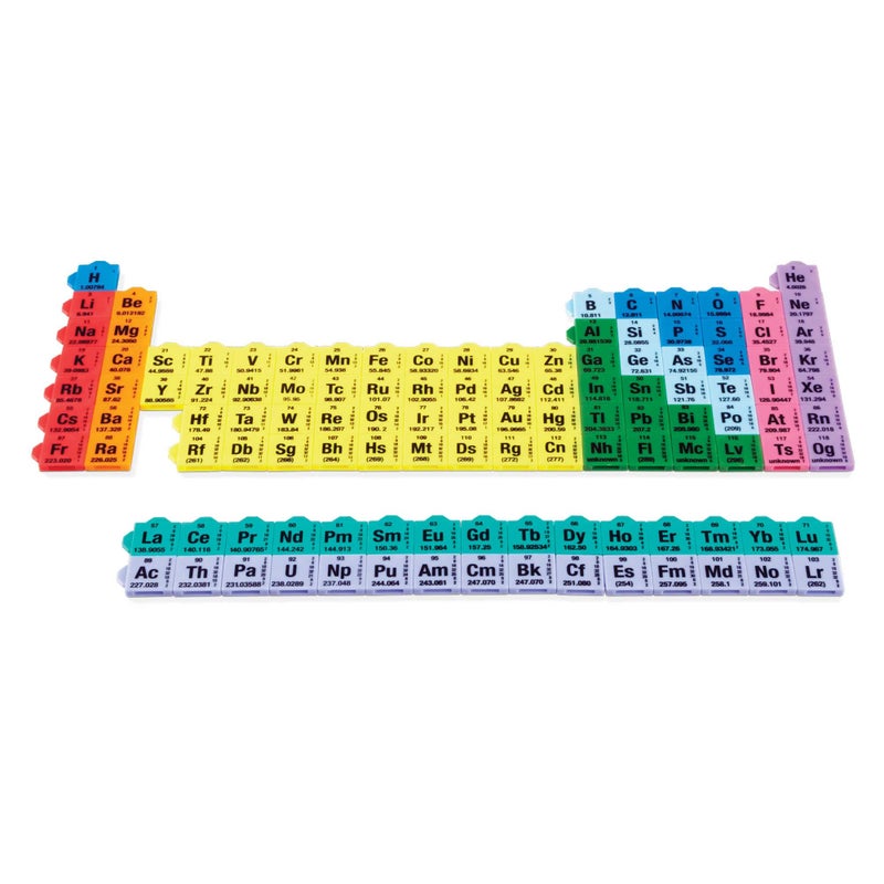 hand2mind hand2mind Connecting Color Tiles Periodic Table For Kids Ages 10-13, Learn About Elements And Chemistry At Home, Tiles Have Atomic Number, Symbol, Weight, And Electron, Homeschool Supplies (163 Tiles) - Image 1