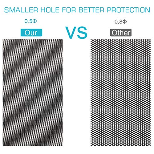 PANO-MOUNTS 287mm 140mm x 2 PC Fan Dust Mesh Filter 11.3inch x 5.79inch PVC Computer PC Case Dust Proof Filter Cover Magnetic Black 2-Pack - Image 4