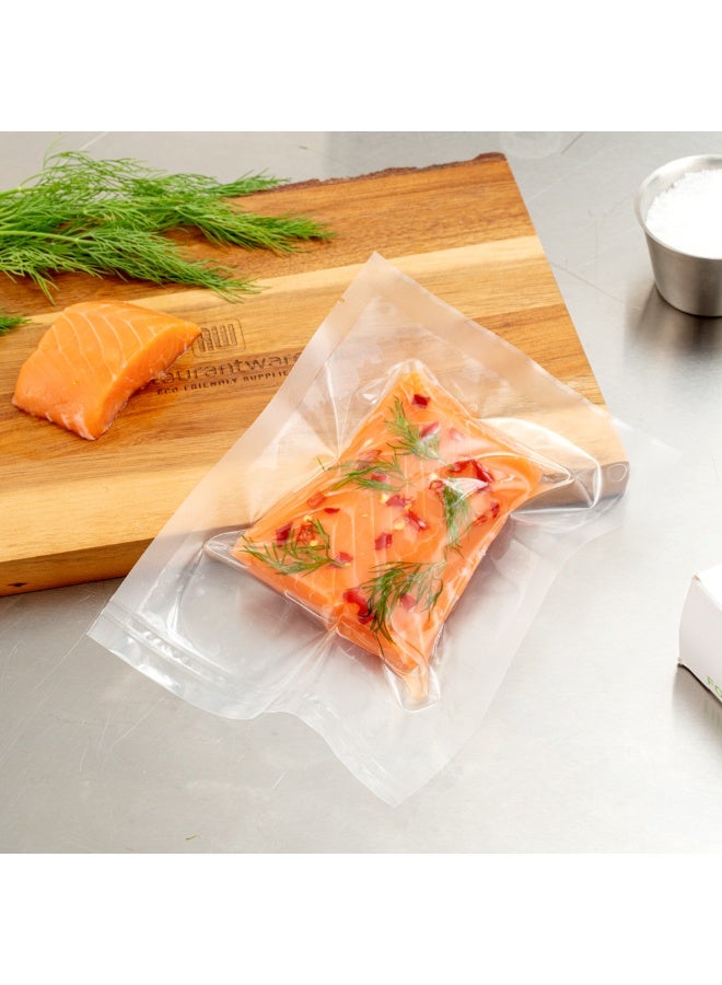 Restaurantware Fresh Hero 6 x 8 Inch Vacuum Sealer Bags, 1000 Food Storage Bags - 3 mil Thick, Microwavable, Clear Plastic Sous Vide Bags, Freezable, For Storing Food Or Sous Vide  - Image 3